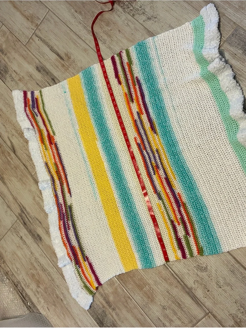 Handmade Crocheted Blanket For Lap Or Baby
